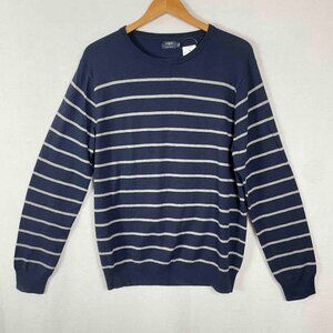 J.Crew Factory NWT Harbor Cotton Striped Sweater Mens Size L